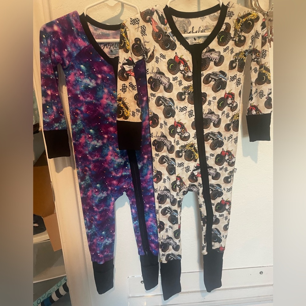 3-6 Month SET OF 2 Convertible Rompers Babalus Brand NEW